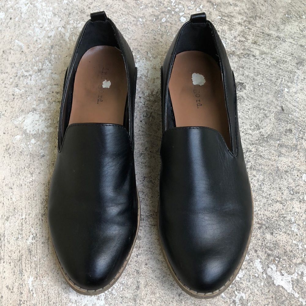 Indigo  faux leather Flats